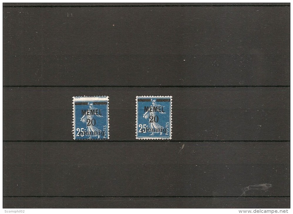 Memel ( 30 X -MH - Curiosité: Piquage à Cheval à Voir) - Unused Stamps