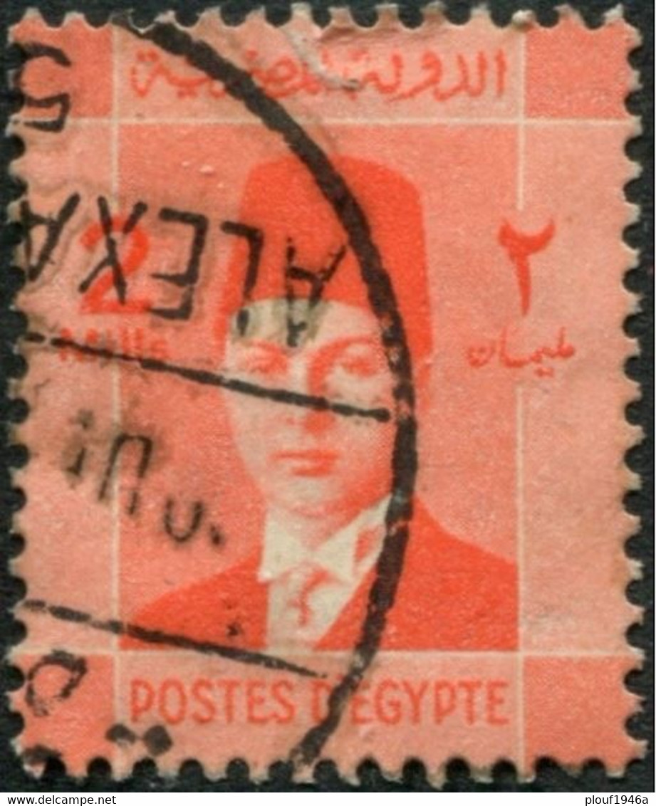 Pays : 160,31 (Egypte : Royaume (Farouk Ier)   Yvert Et Tellier N° :   188 (o) - Used Stamps