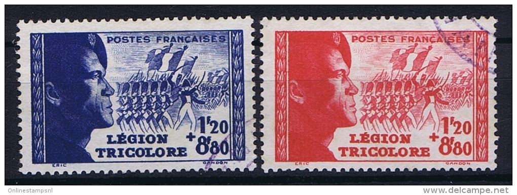 France: Yv 565-566, Pour La Légion Tricolore, Oblitéré/cancelled - Oblitérés