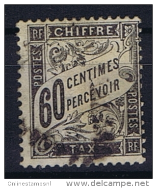 France: Yv  Timbre Taxe 21  Oblitéré/cancelled - 1859-1959 Oblitérés