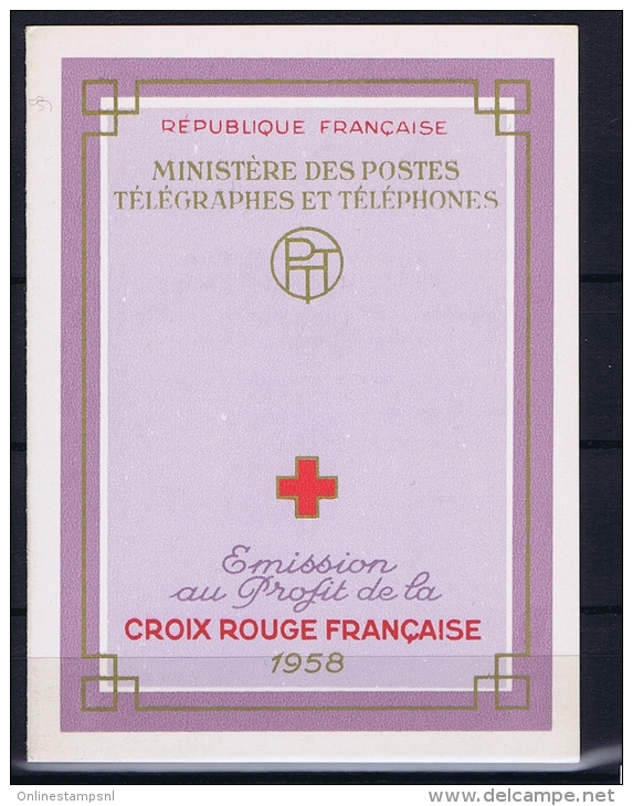France: Carnet Croix Rouge , MNH/** 1958 - Red Cross