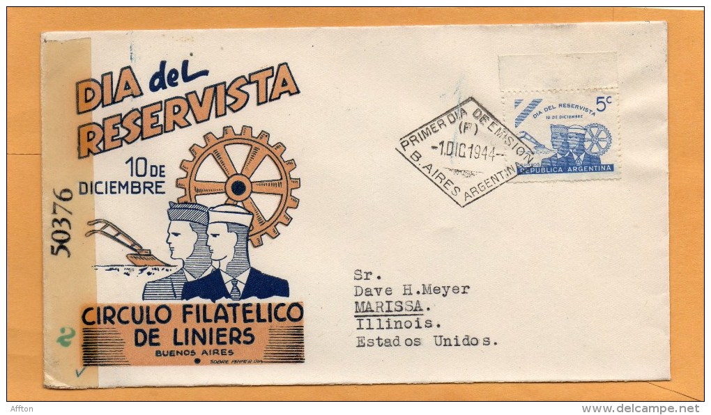 Argentina 1944 FDC - FDC