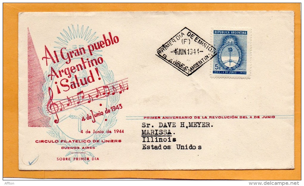 Argentina 1944 FDC - FDC