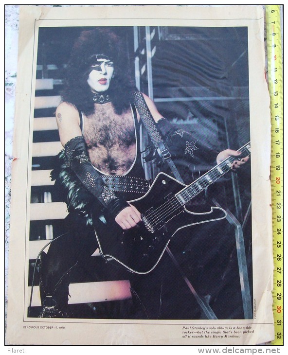 KISS-ROCK STAR,0NE PAGE FROM CIRCUS MAGAZINE - Manifesti & Poster