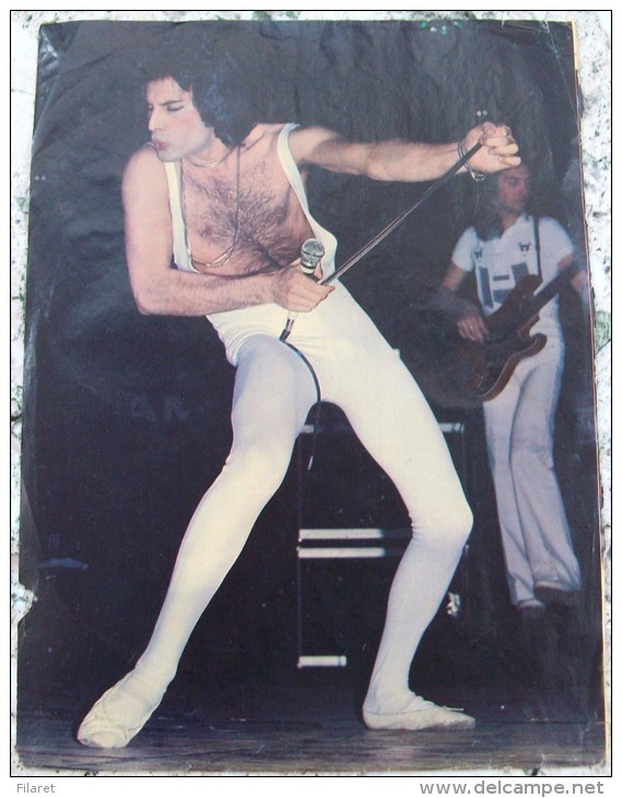 FREDDY MERCURY-QUEEN-,JIMMY PAGE?-ROCK STAR,0NE PAGE FROM CIRCUS MAGAZINE - Plakate & Poster