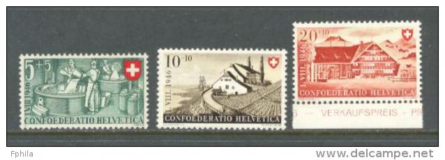 1946 SWITZERLAND PRO PATRIA MICHEL: 471-473 MNH ** - Unused Stamps