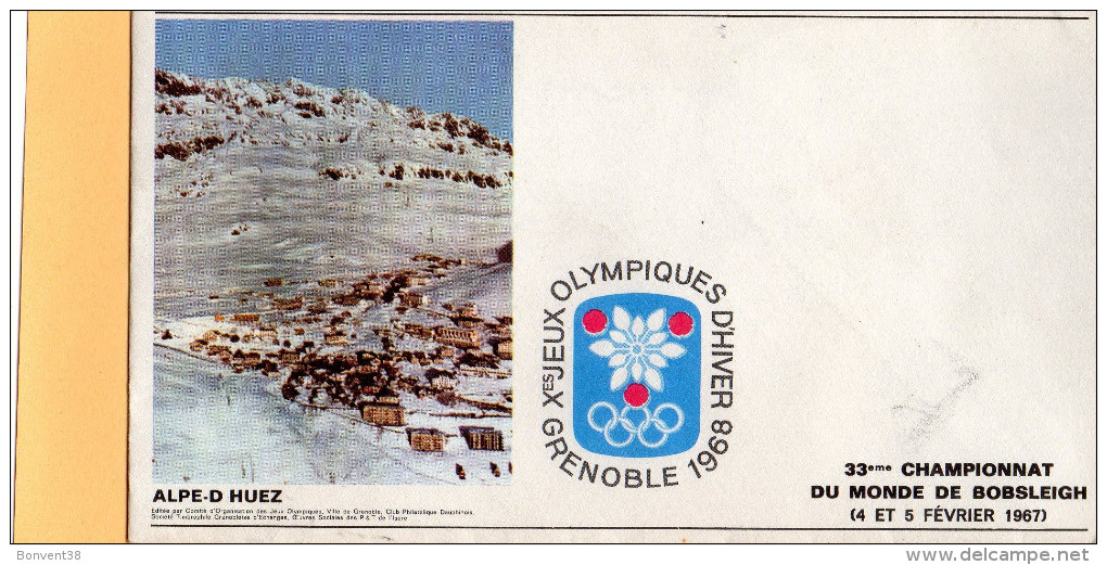 A1102 - ENVELOPPE - GRENOBLE 1968 - Other & Unclassified