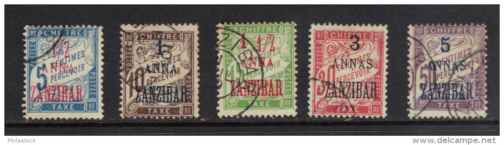 ZANZIBAR N° Taxes 1 à 5 Obl. - Used Stamps