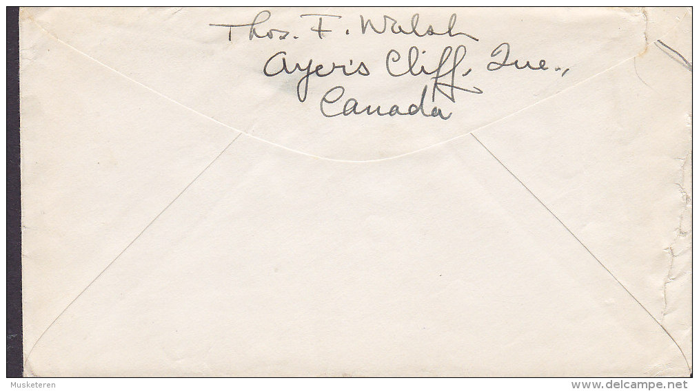 Canada Postal Stationery Ganzsache Entier 3 C George VI. Deluxe AYER's CLIFF 1941 To NEW YORK, United States (2 Scans) - 1903-1954 Könige