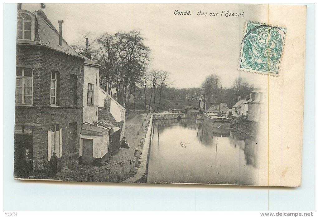 CONDE  - Vue Sur L'Escaut, Péniche. - Conde Sur Escaut