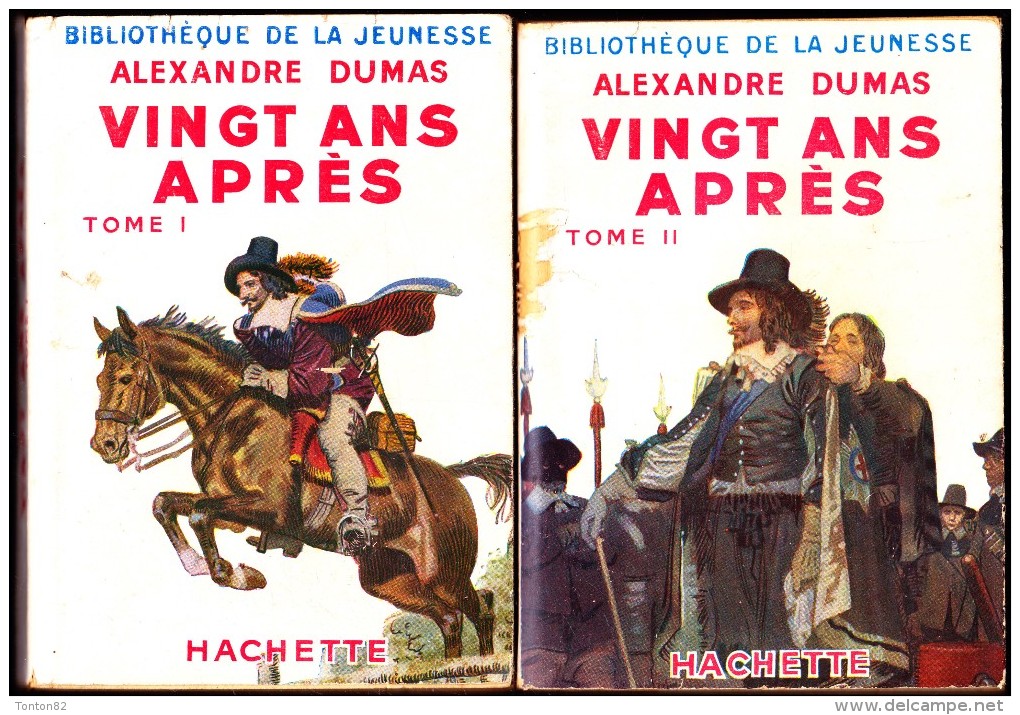 Alexandre Dumas - Vingt Ans Après - ( Tomes I & II ) -Bibliothèque De La Jeunesse  - ( 1950 ) . - Bibliothèque De La Jeunesse