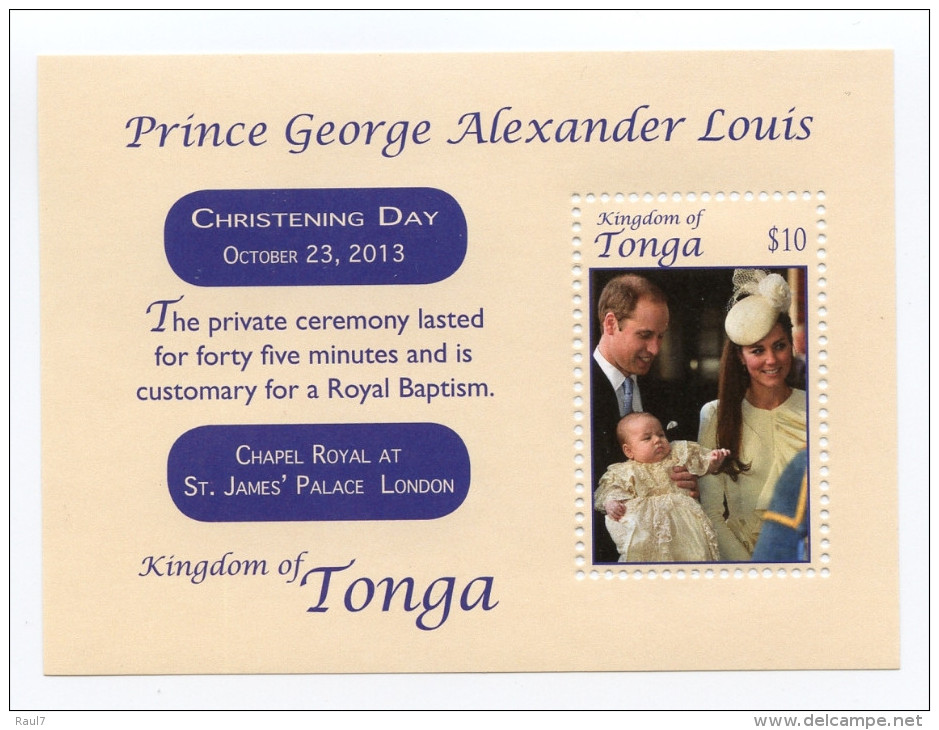 TONGA - 2014 - Baptême Du Prince Georges -  BF Neufs // Mnh - Tonga (1970-...)