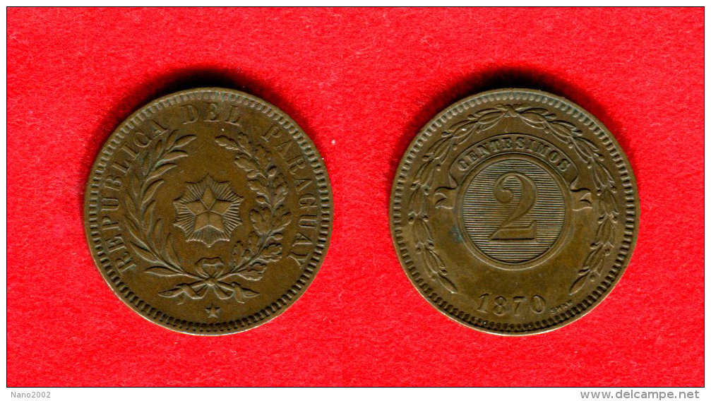 PARAGUAY - 2 CENTESIMOS 1870 - Paraguay