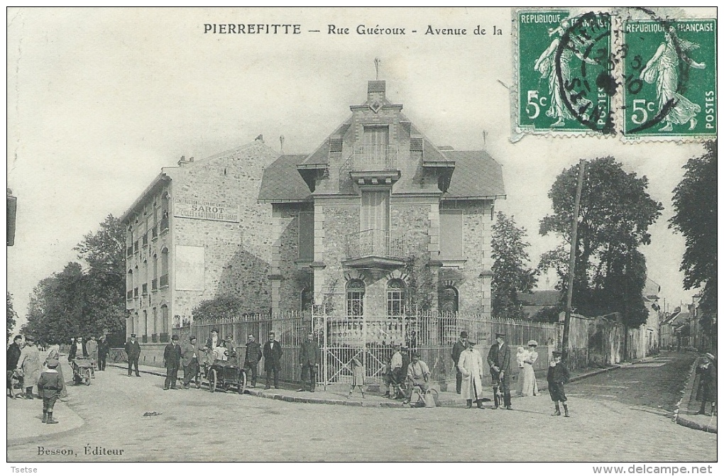 Pierrefitte - Rue Guéroux Et Avenue De La  ... - 1906 ( Voir Verso ) - Pierrefitte Sur Seine