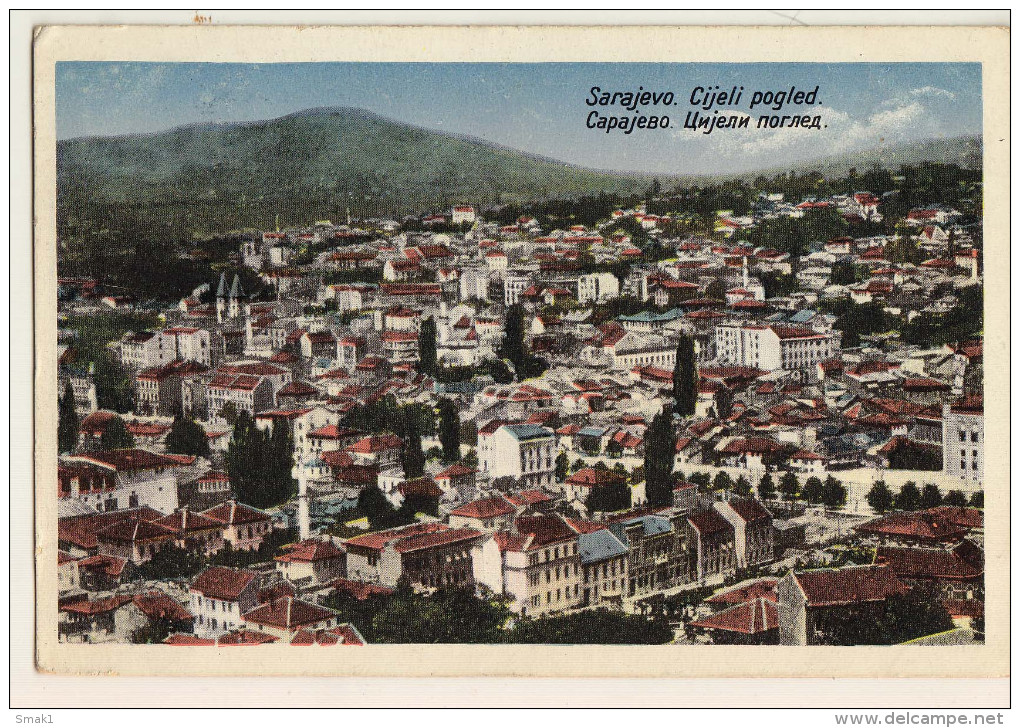 AK BOSNIEN-HERZEGOWINA SARAJEVO PANORAMA 1929 - Bosnia Erzegovina