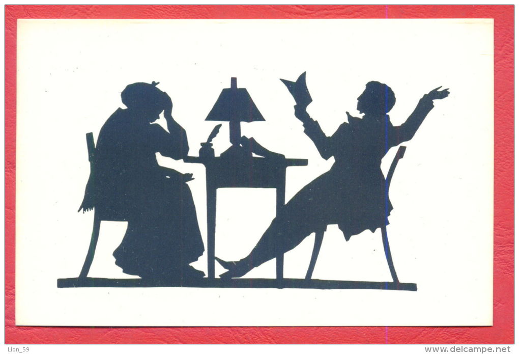 141592 / Russia Art Gelmersen ( Helmersen ) Vasiliy Vasilevich  - Silhouette "Eugene Onegin" By Alexander Pushkin WRITER - Silhouette - Scissor-type