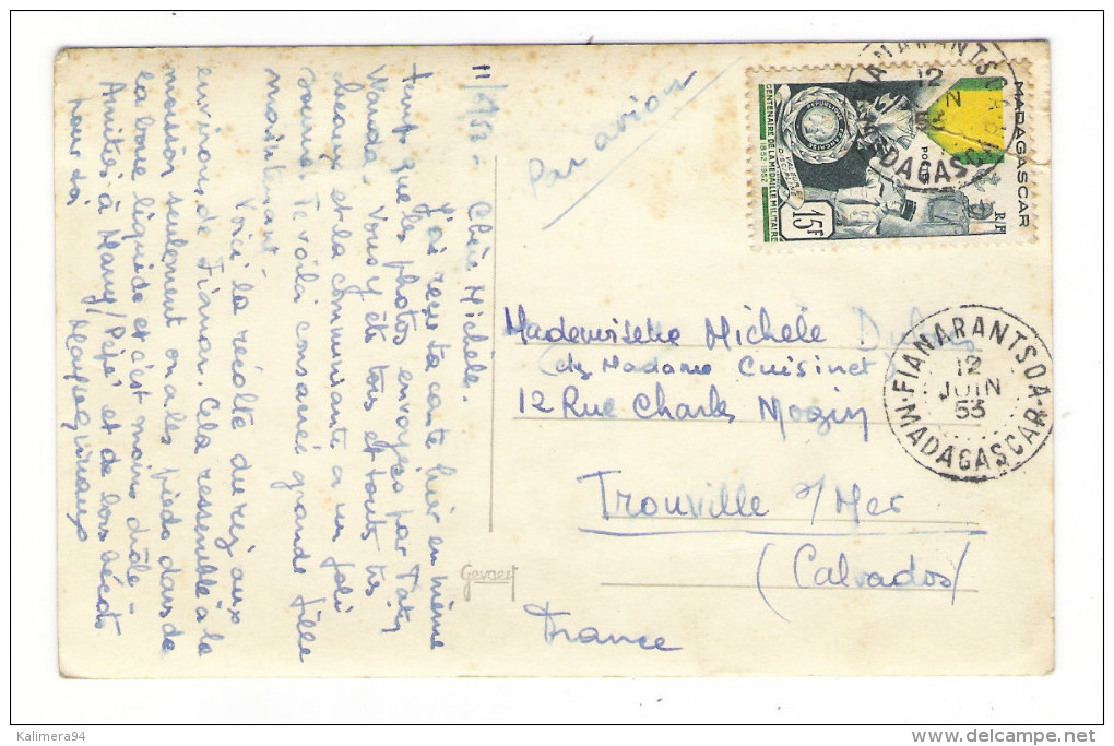 MADAGASCAR  /  TRAVAUX  DES  CHAMPS  ( Récolte Du RIZ ) /  CARTE-PHOTO  ( Cachet  De  FIANARANTSOA , En 1953 ) - Madagascar