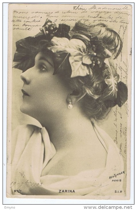 Zarina , Artiste 1900 , Photo Reutlinger - Theatre