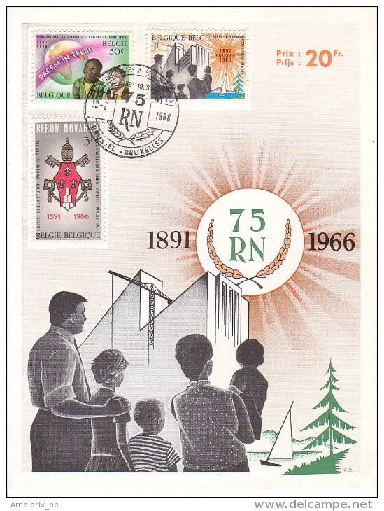 Carte Maximum 1360-62 Brussel-Bruxelles - 1961-1970