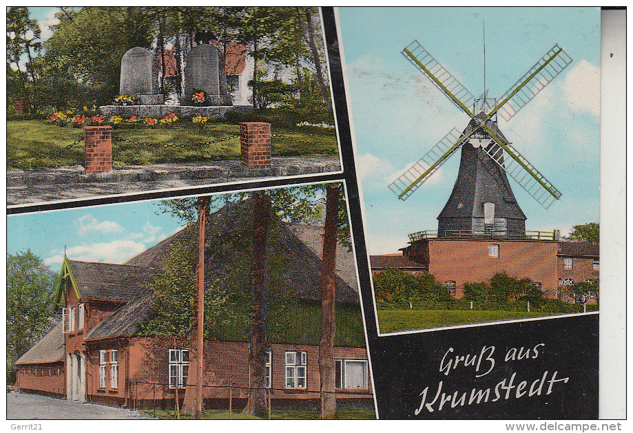 2227 KRUMSTEDT, Mehrbildkarte, Windmühle - Meldorf