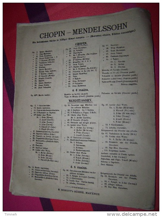 Livret J.L. DUSSEK CHANTONS L HYMEN AIR VARIE Piano à Deux Mains 1925 SCHOTT Söhne Frères  MAYENCE 21073 - Muziek