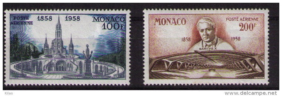 MONACO 1958 Airmail, Lourdes MNH - Poste Aérienne