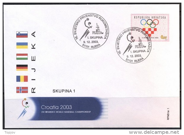 CROATIA  - HRVATSKA -  HANDBALL - WOMAN  WORLD  CHAMPION. - Group RIJEKA / FIUME  - 2003 - RARE  Cover - Handball