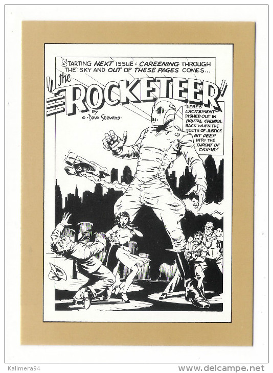 THE  ROCKETEER  RESPONDS , By  DAVE  STEVENS  ( 1985 ) /  CPM  BANDE  DESSINEE  /  Edit.  AEDENA  ( Tirage 700 Ex. ) - Fumetti