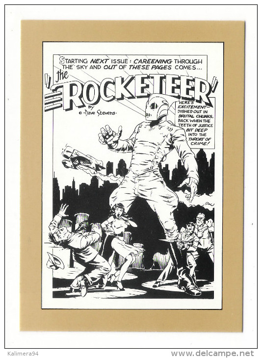 THE  ROCKETEER  RESPONDS , By  DAVE  STEVENS  ( 1985 ) /  CPM  BANDE  DESSINEE  /  Edit.  AEDENA  ( Tirage 700 Ex. ) - Comics