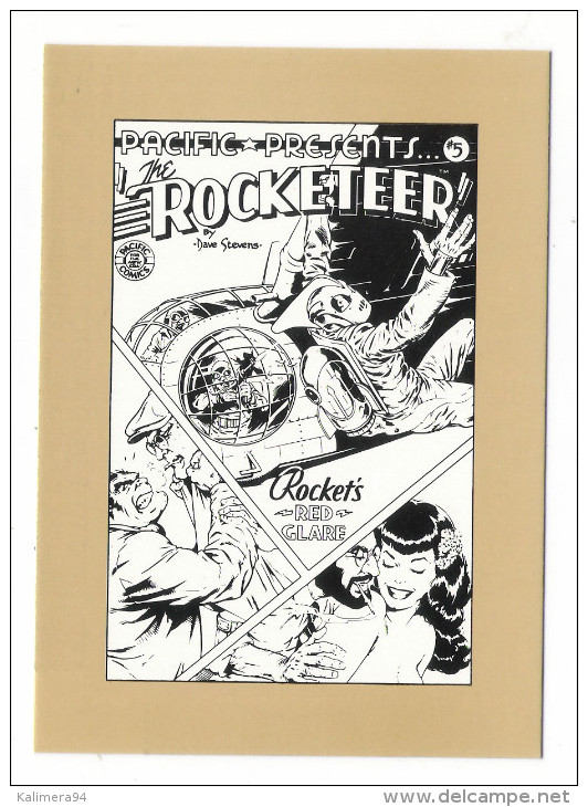 THE  ROCKETEER  RESPONDS , By  DAVE  STEVENS  ( 1985 ) /  CPM  BANDE  DESSINEE  /  Edit.  AEDENA  ( Tirage 700 Ex. ) - Comics