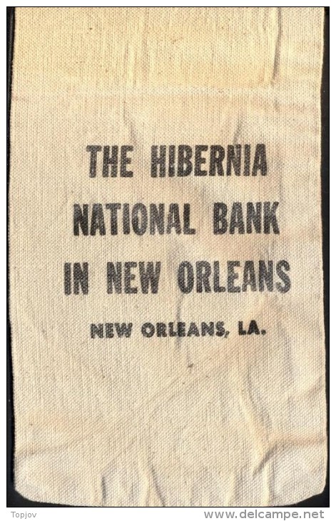 USA - Original Banker Canvas Bags For Sending Money - THE  HIBERNIA  NATIONAL  BANK  In  NEW  ORLEANS - Cc 1920-30 - Literatur & Software