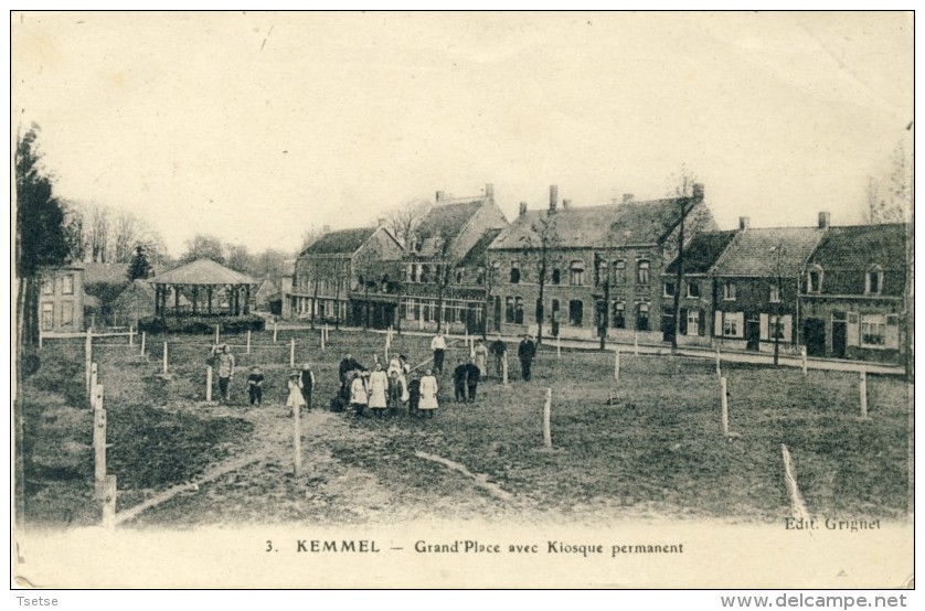 Kemmel - Grand´Place Avec Kiosque Permanent ( Verso Zien ) - Heuvelland