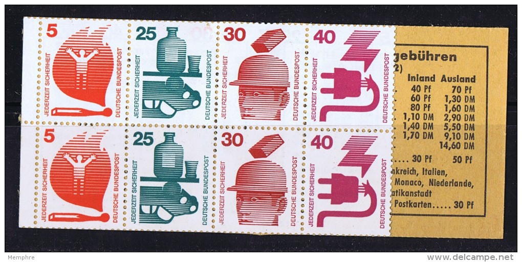 1973  Prévention Des Accidents  Carnet Composé  MiNr 19 A ** - Sonstige & Ohne Zuordnung