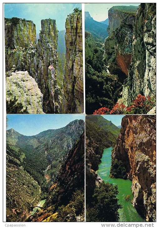 LOT 17 CPM -CPSM - 04- GORGES DU VERDON - BEL ENSEMNLE  - 13 Edit ADIA- 4 Edit PHOTOGUY-TOUTES SCANNEES - 5 - 99 Postales