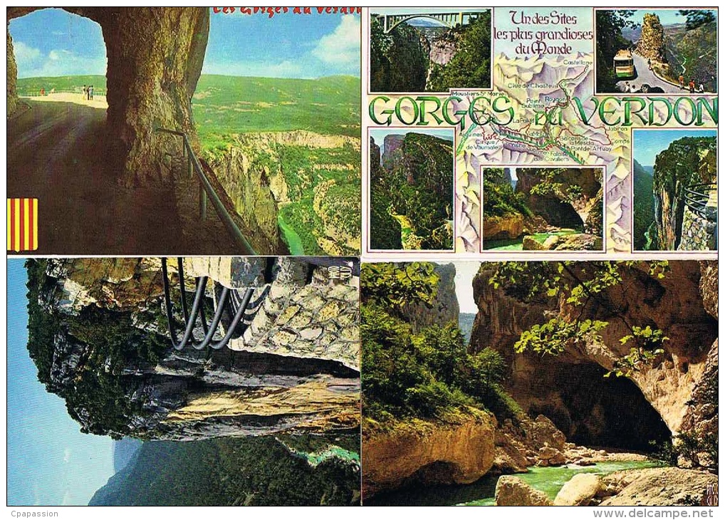 LOT 17 CPM -CPSM - 04- GORGES DU VERDON - BEL ENSEMNLE  - 13 Edit ADIA- 4 Edit PHOTOGUY-TOUTES SCANNEES - 5 - 99 Cartoline