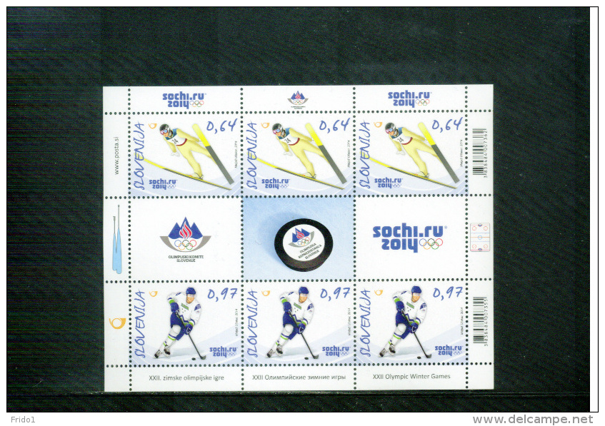 Slowenien / Slovenia 2014 Olympic Games Sochi  KB / Sheet Of 3 Sets Postfrisch / MNH - Winter 2014: Sotschi