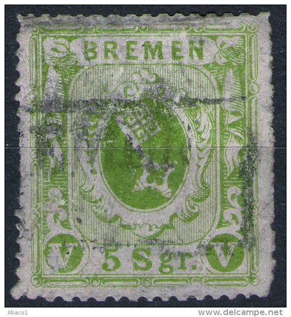 Bremen Auf 5 Sgr. Gelbgrün - Bremen Nr.9c - Geprüft BPP - Brême