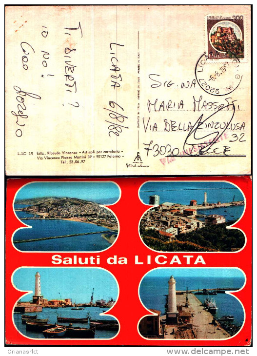 30814) Cart. Veduta Lungomare Mazzini Viaggiata - Mazara Del Vallo