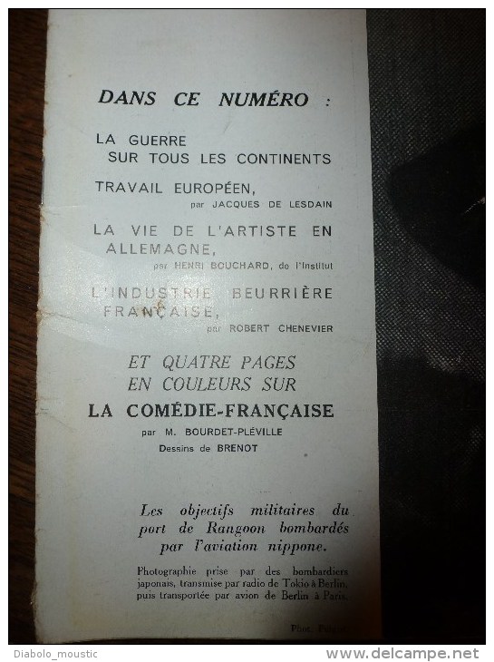 1942 Guerre Mondiale;NAURU;Artiste Jaeckelsbruch,Munich,Duss Eldorf ;Le Beurre ;JAPON;Barthes-l'Adour; Cornillé-Bauné - L'Illustration