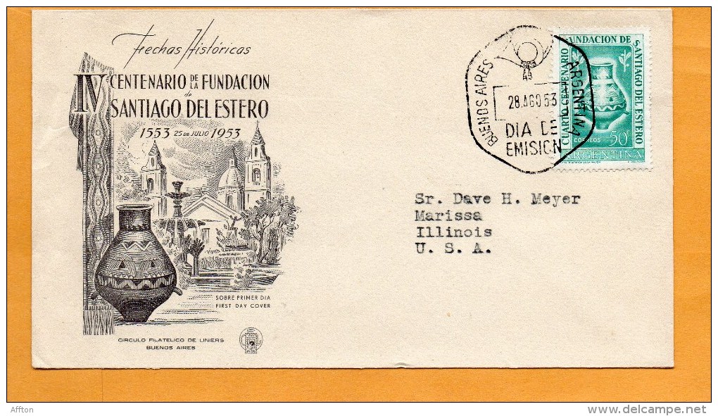 Argentina 1953 FDC - FDC