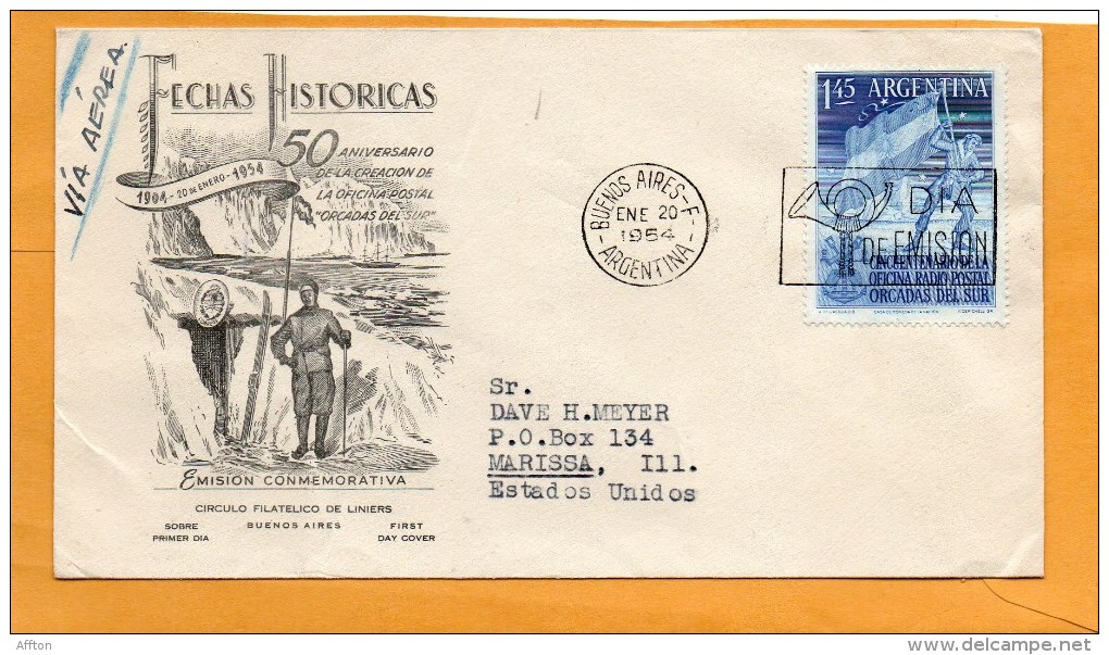 Argentina 1954 FDC - FDC