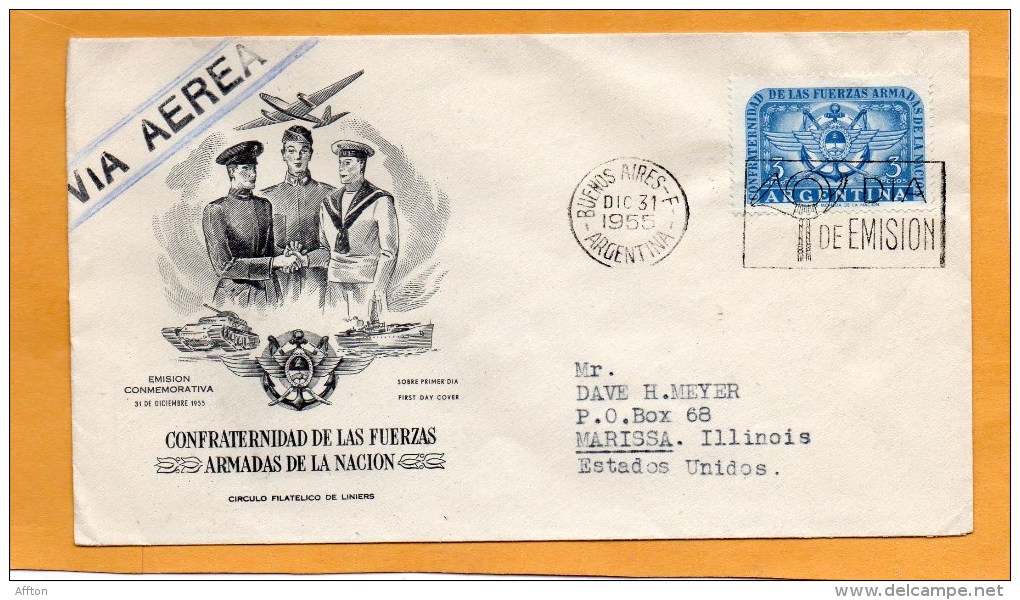 Argentina 1955 FDC - FDC