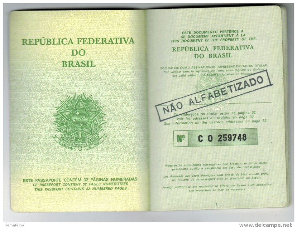 Brazil 2003 Passport Reisepass Passeport Pasaporte #CO259748 - Historische Dokumente