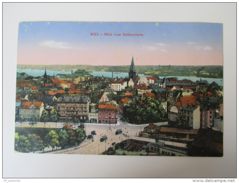 AK / Bildpostkarte 1915 1. WK Marine Feldpost 3. Komp. I.T.D Kiel - Blick Vom Rathausturm - Kiel