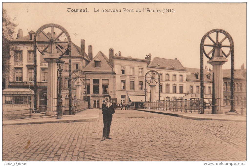 Cpa/pk 1920 Tournai Le Nouveau Pont De L'Arche 1910 Cazy Marine - Doornik