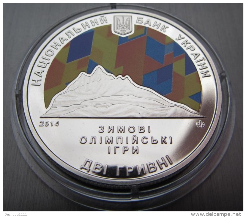 Ukraine Coin XXII Olympic Winter Games In Sochi 2014 2UAH Pad Printing - Ukraine