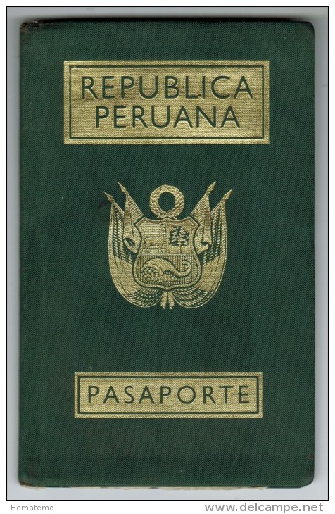 Peru 1968 Passport Reisepass Passeport Pasaporte #243101 - Historical Documents