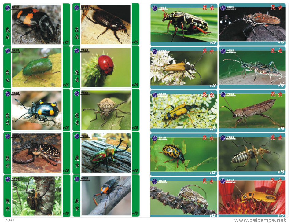 A02408 China phone cards Insect 143pcs