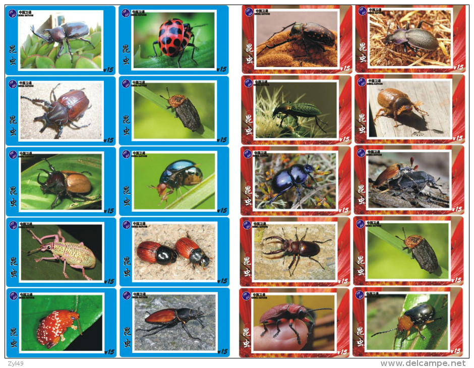 A02408 China phone cards Insect 143pcs