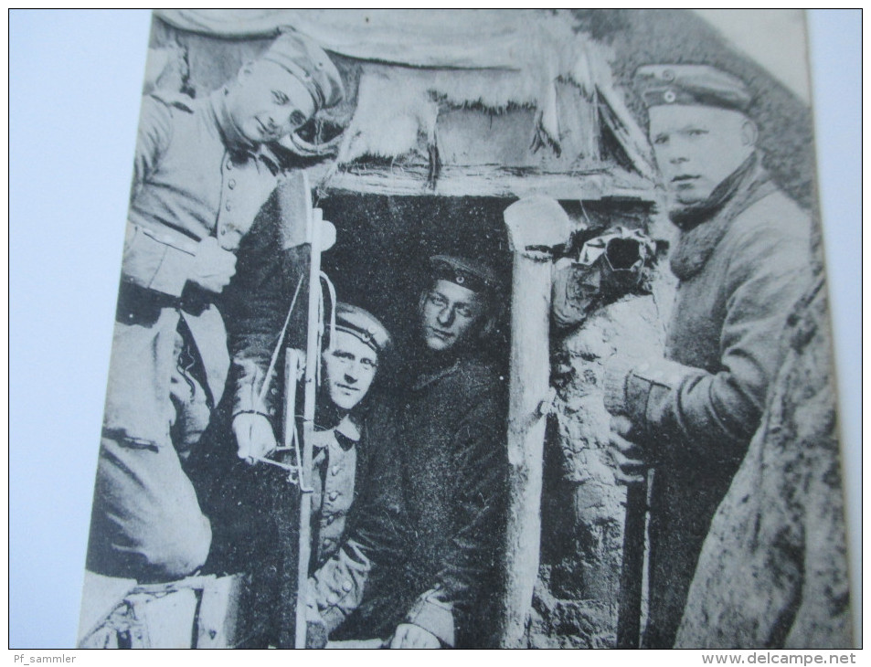 AK/Bildpostkarte 1. Weltkrieg Infanterie Im Schützengraben (Unterstand) Soldaten In Uniform / Das Deutsche Heer Im Felde - Guerre 1914-18